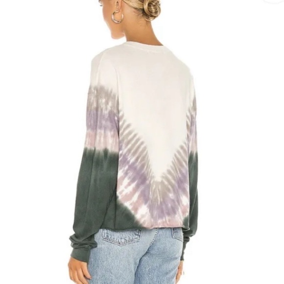 Daydreamer  Tie Dye Long Sleeve Crop Tee in Dusty Rose size XS FLAWED. - Picture 3 of 8